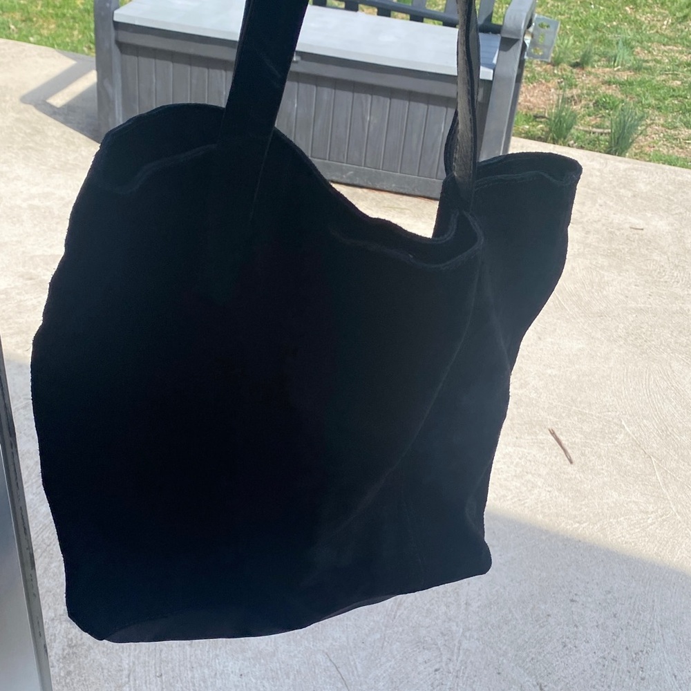 ASOS Black Suede-Look Tote Bag